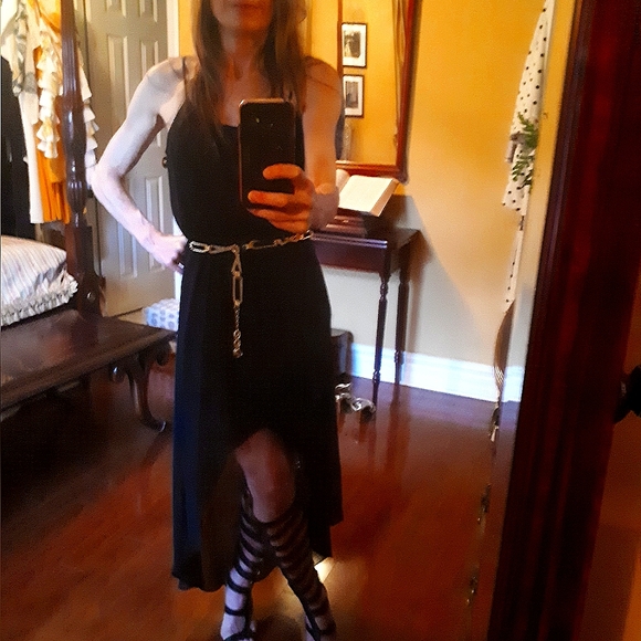 Black sheer high low dress - Picture 7 of 7